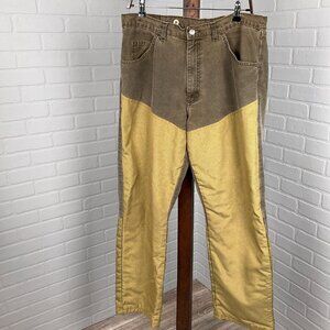 Wrangler Pro Gear Jeans Men 35W x 32L Brown Tan Brush Hiking Straight Chore Pant